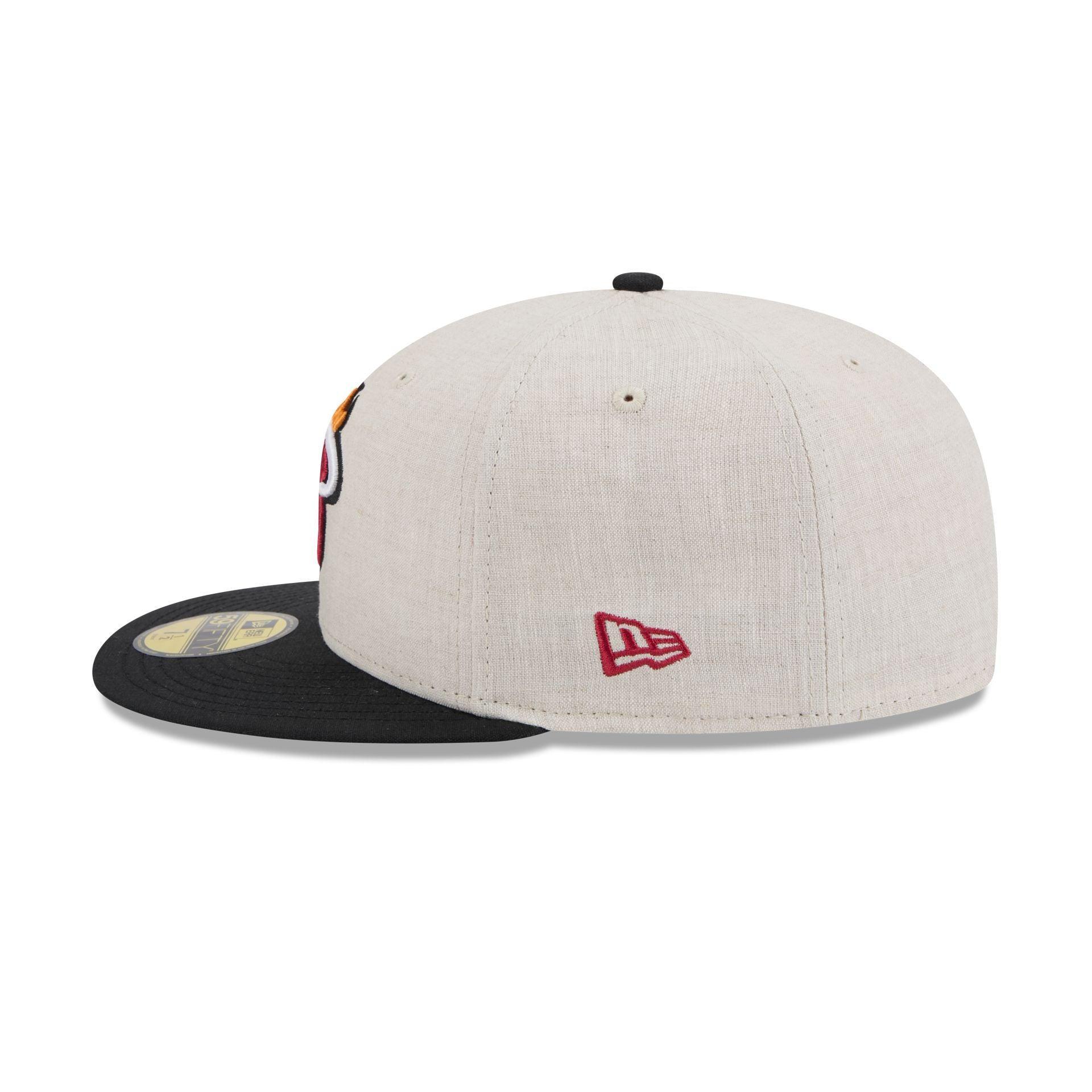 Miami Heat Linen 59FIFTY Fitted Hat Male Product Image