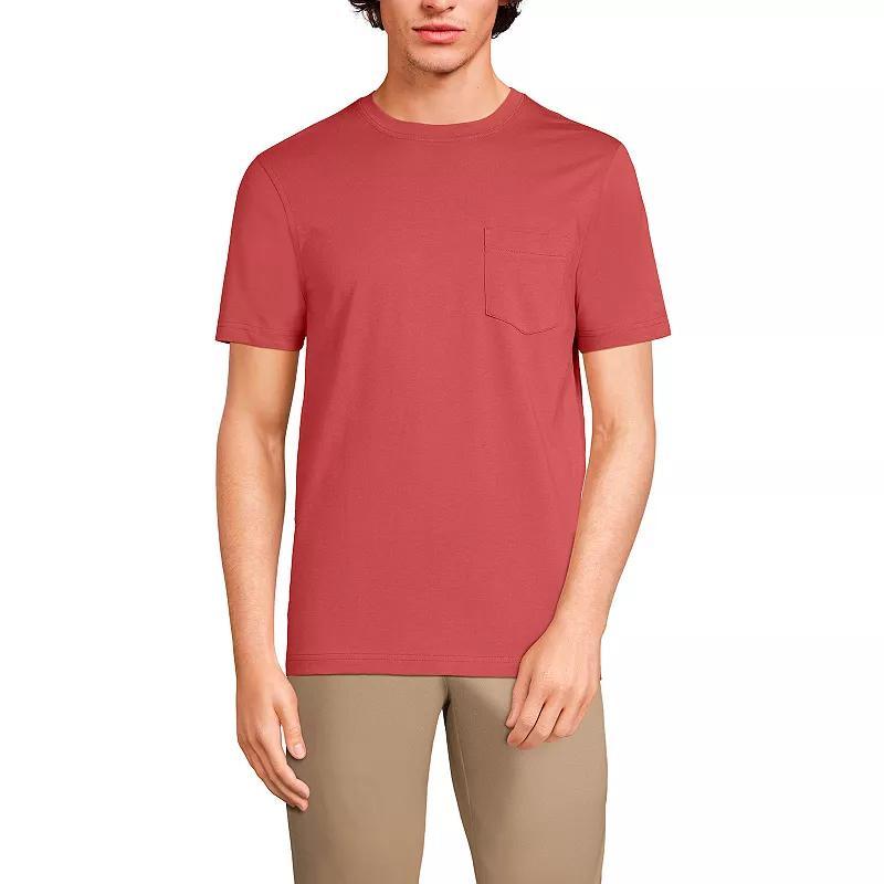 Men's Lands' End Supima Pocket Tee, Size: Medium, Black Product Image