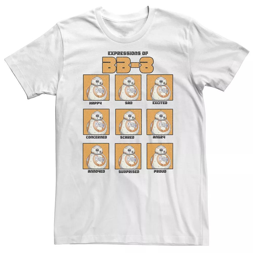 Big & Tall Star Wars The Expressions Of BB-8 Tee, Men's, Size: 4XLT, White Product Image
