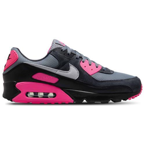 Nike Mens Air Max 90 Casual Shoes in White/Light Smoke Grey/Hyper Royal Product Image