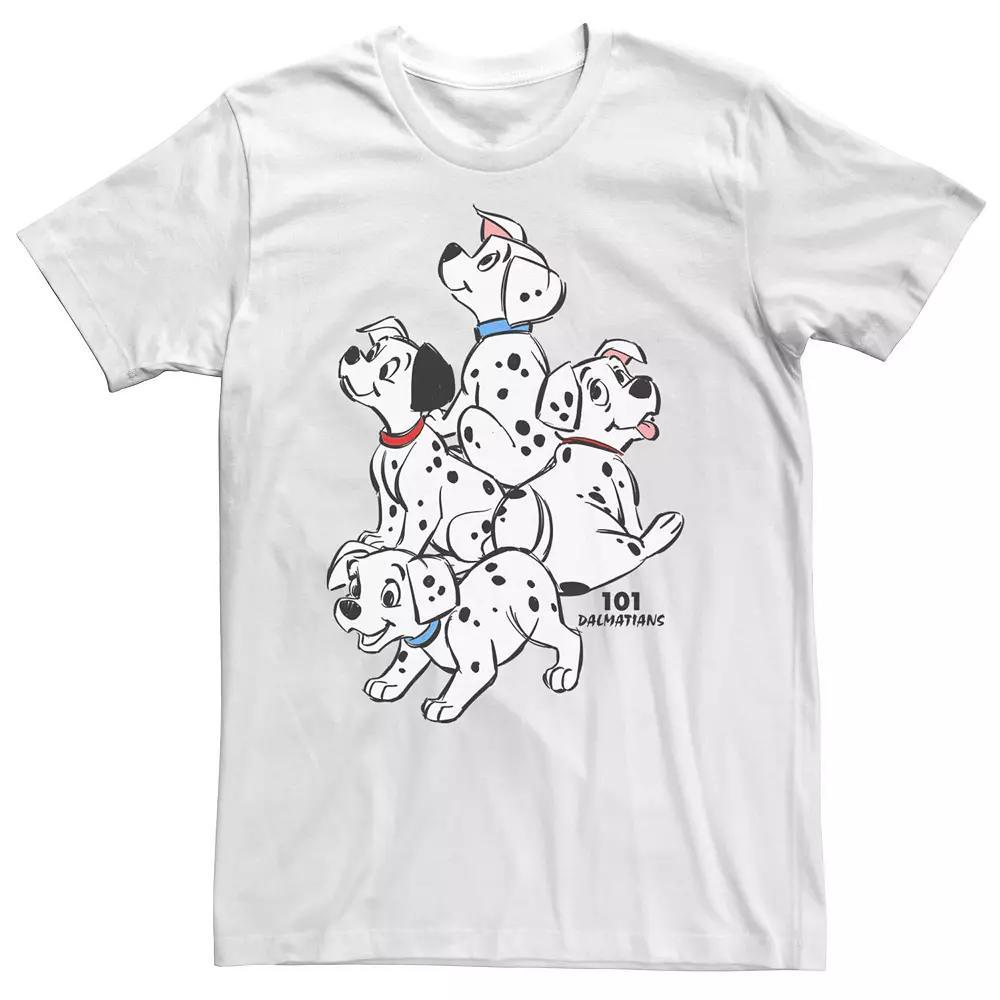 Big & Tall Disney 101 Dalmatians Group Shot Puppies Tee, Men's, Size: 3XL, White Product Image