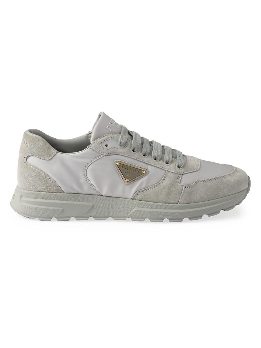 Prada Mens Prax 2.0 Re-Nylon and Suede Sneakers Product Image
