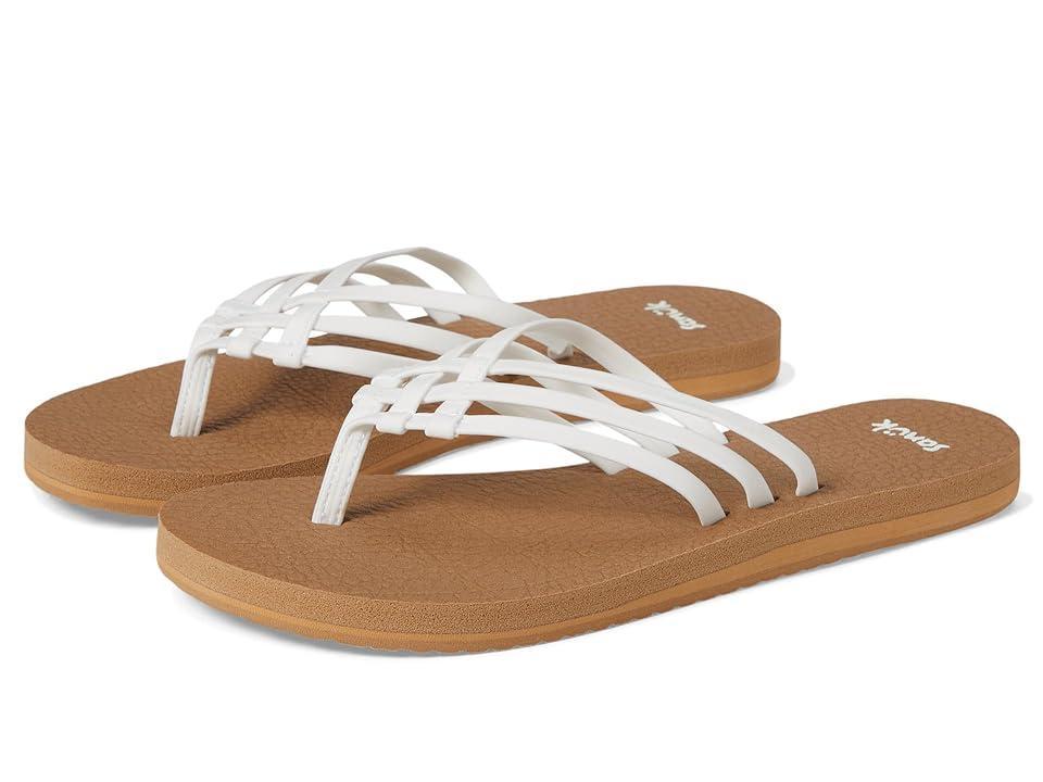 Sanuk Yoga Sandy White) Women's Shoes Product Image