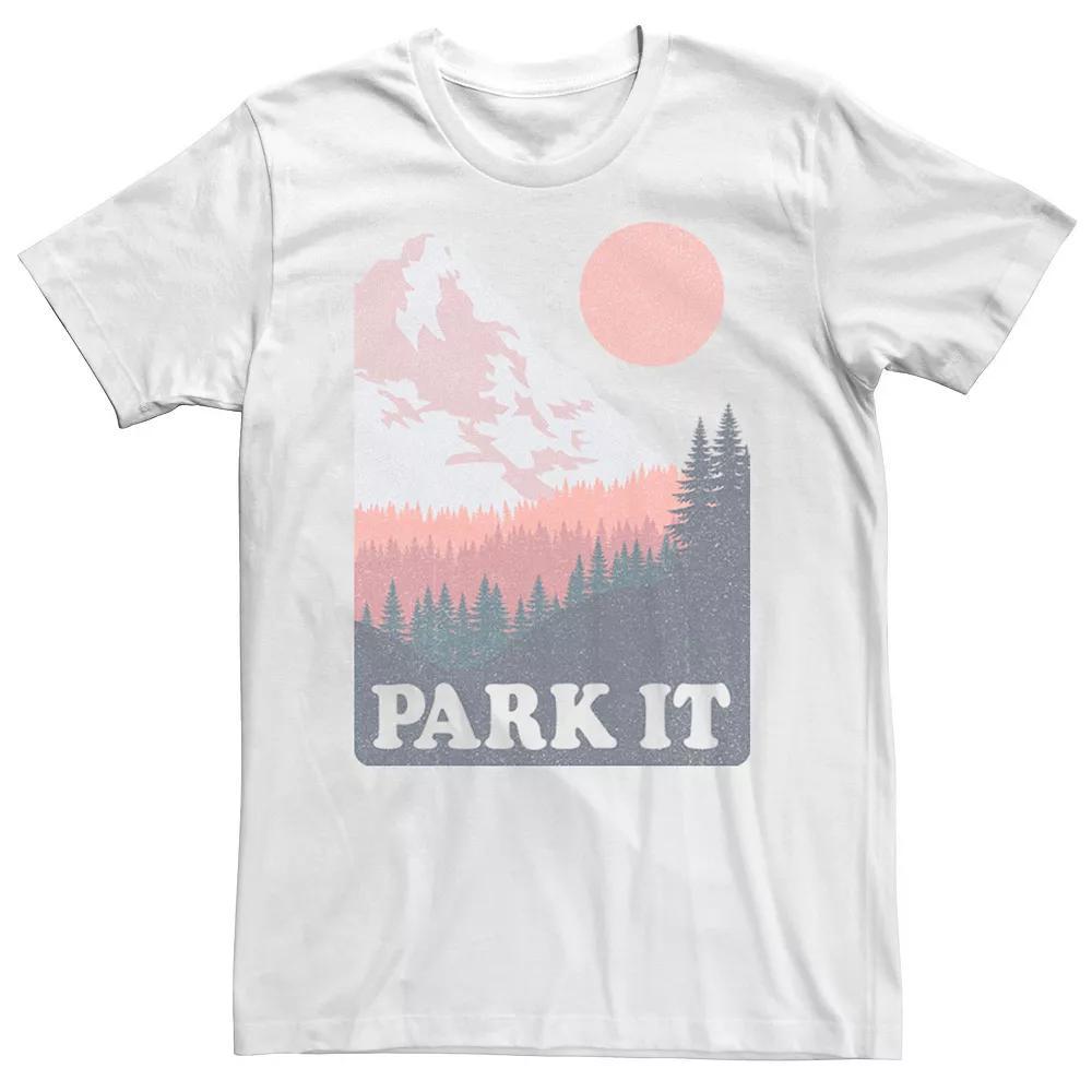Men's Park It Mountain and Forest Landscape Tee, Size: Large, White Product Image