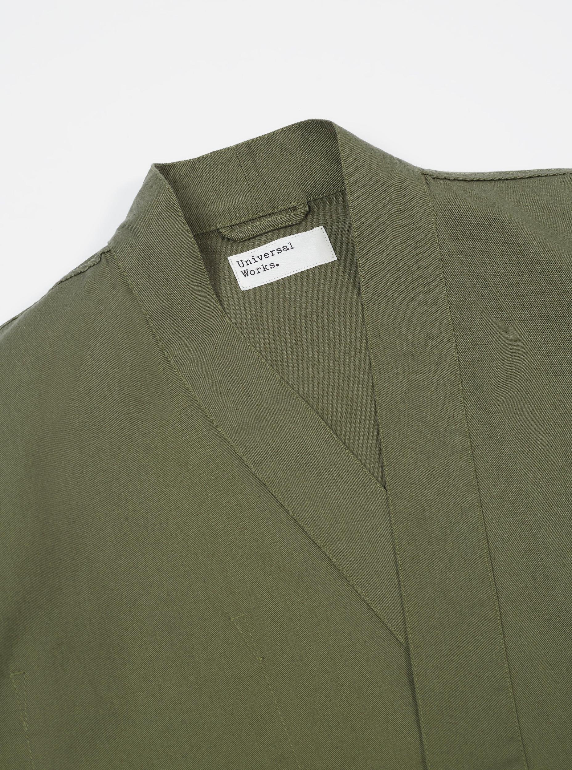 Universal Works Kyoto Work Jacket in Light Olive Twill Product Image