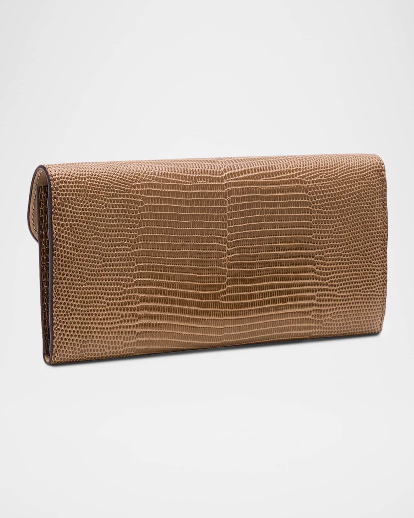 T-Lock Lizard-Embossed Leather Wallet Product Image