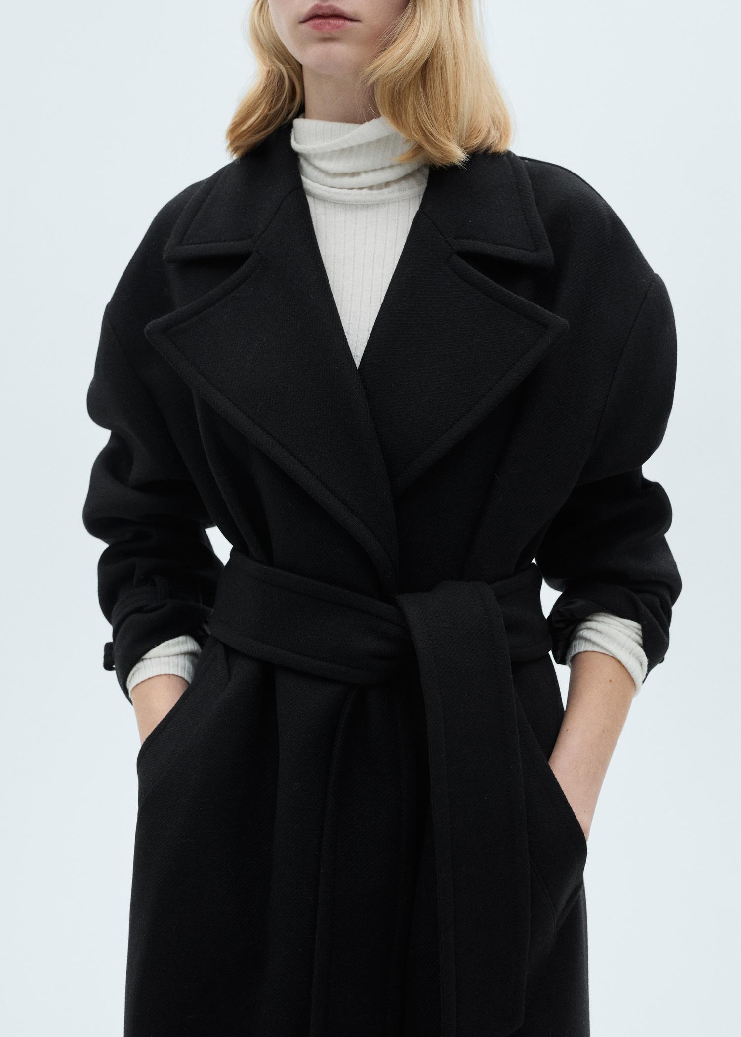 Maxi lapel Manteco wool coat - Women | MANGO USA Product Image