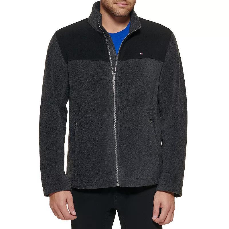 Big & Tall Tommy Hilfiger Fleece Jacket with Stand Collar, Mens Product Image