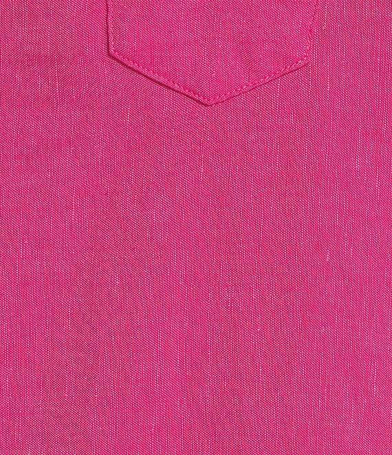 J.McLaughlin Woven Eyelet Split V-Neck 3/4 Sleeve Dress Product Image