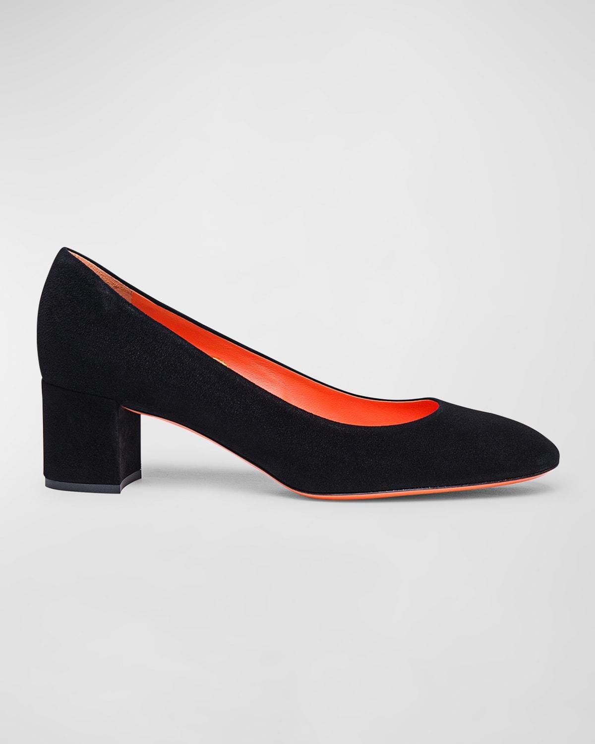 Flight Suede Block-Heel Pumps Product Image