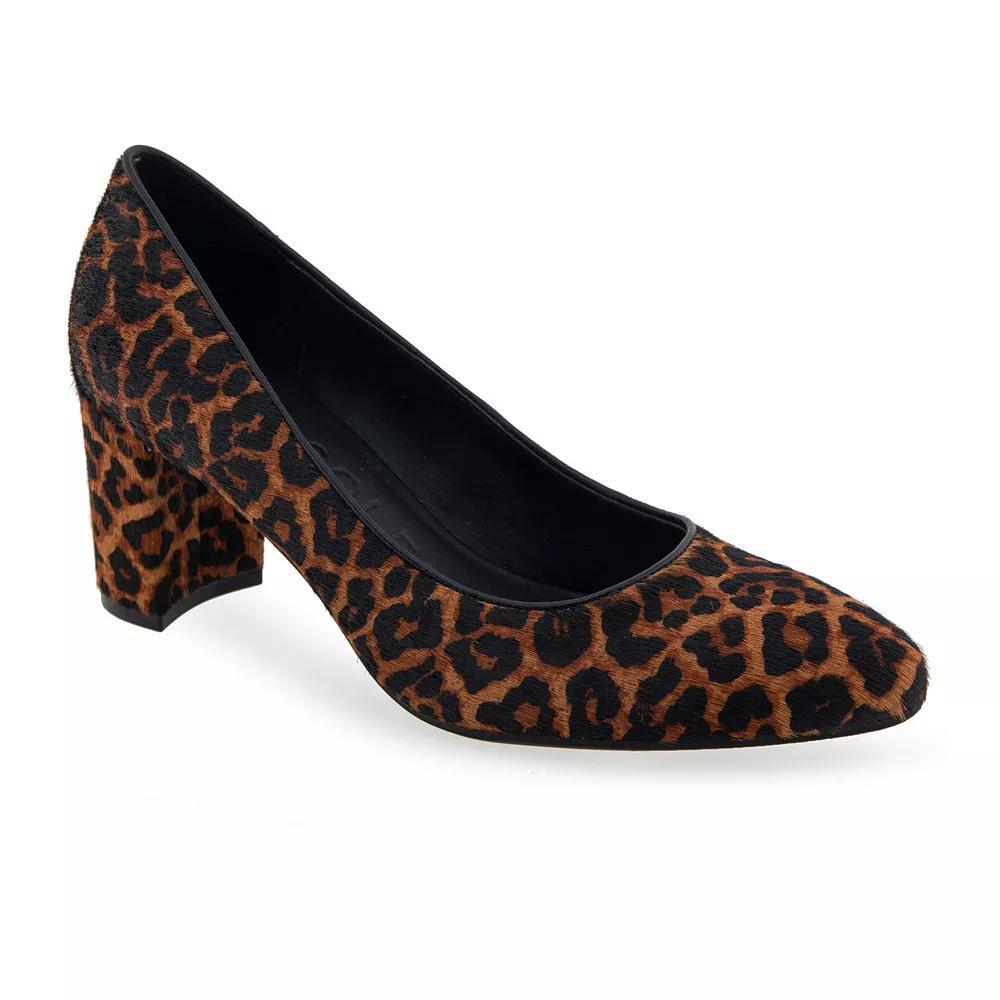 Aerosoles Betsy Womens Leather Dress Pumps Beige Product Image