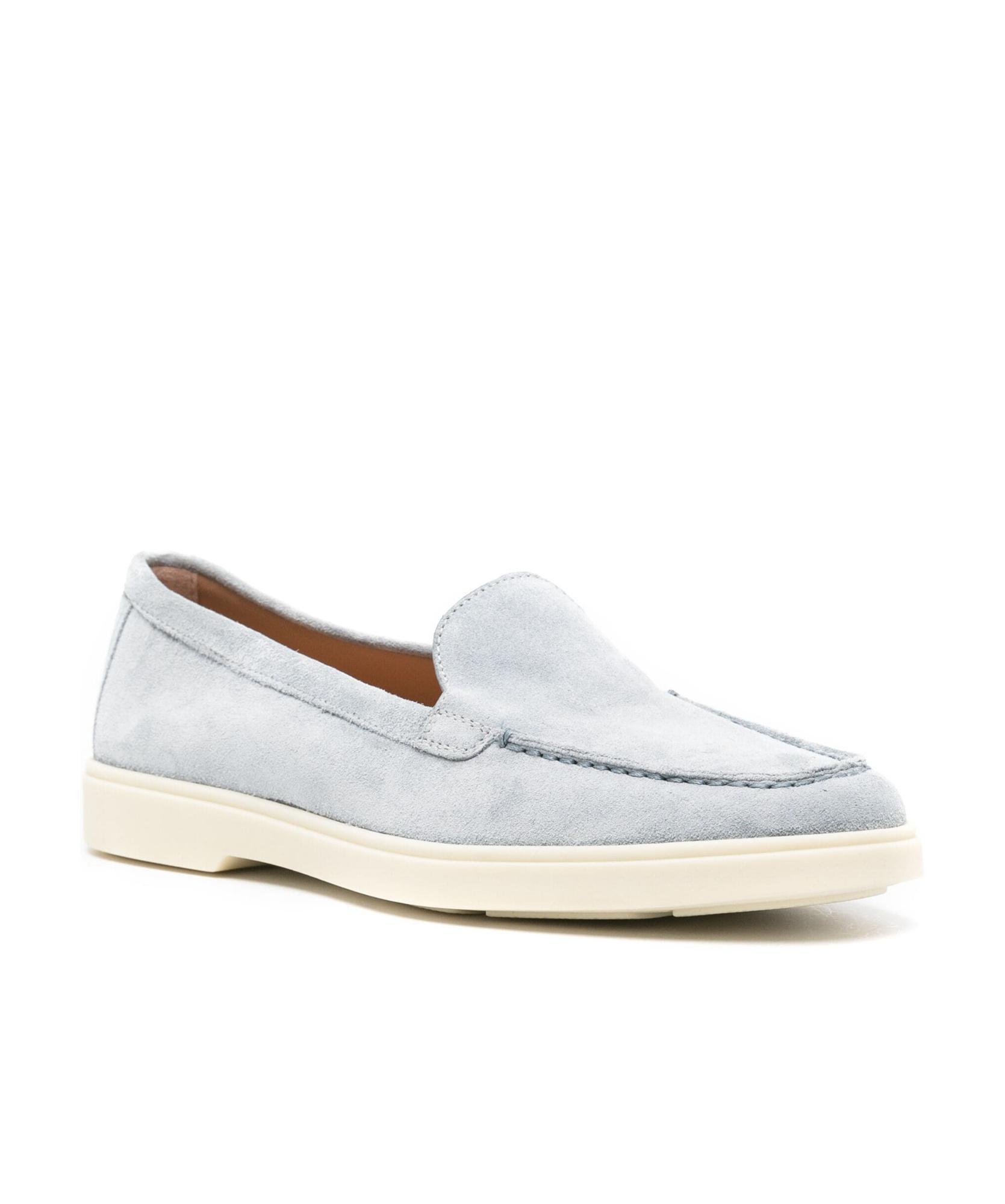 SANTONI Women's Light Blue Nubuck Loafer Product Image