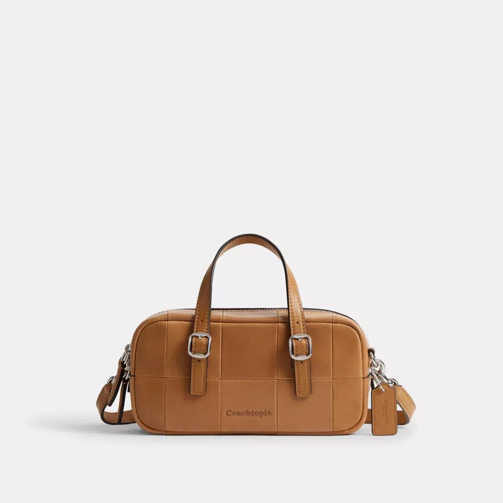 Alter/Ego Mini Satchel Bag In Checkerboard Upcrafted Leather With Crossbody Strap Product Image