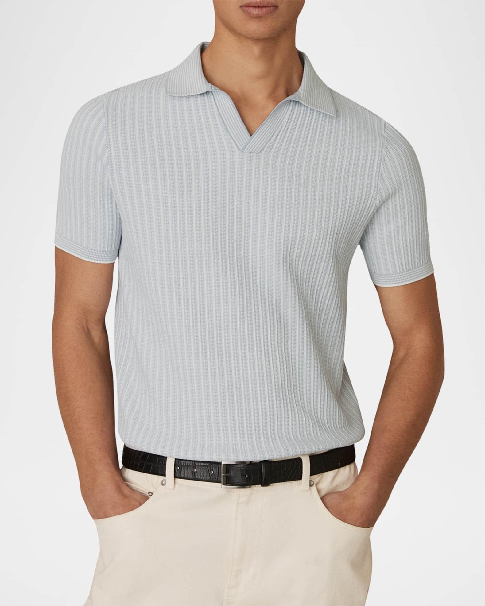 Men's Lancaster Stripe Open Collar Shirt Product Image