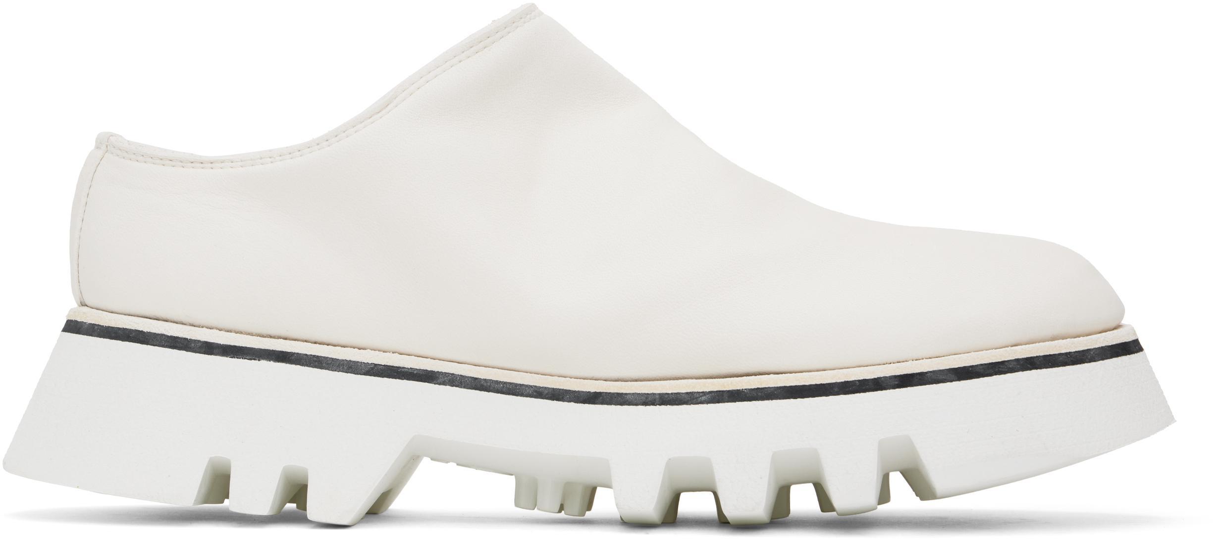 GUIDI White Soft Horse Full Grain Slip-on Loafers In Co00t White Product Image