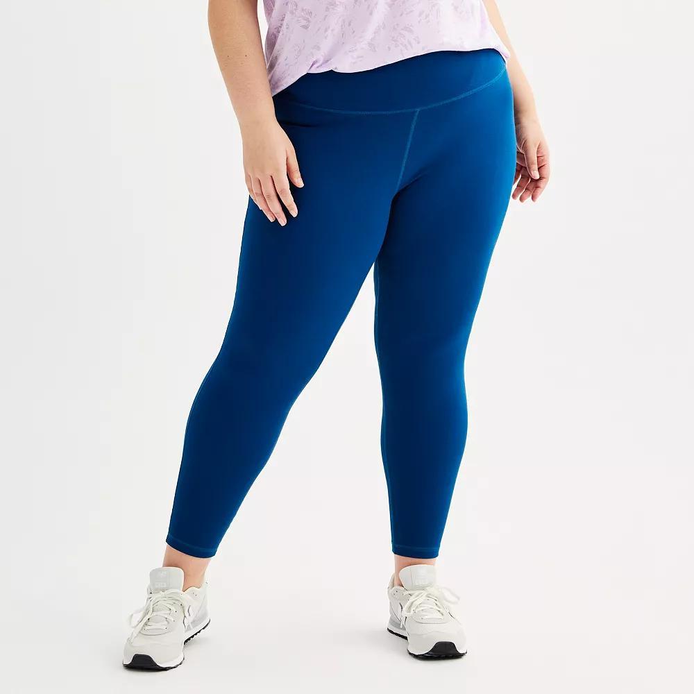 Plus Size Tek Gear® Essential Soft 7/8 Leggings, Women's, Size: 2XL, Mineral Black Product Image