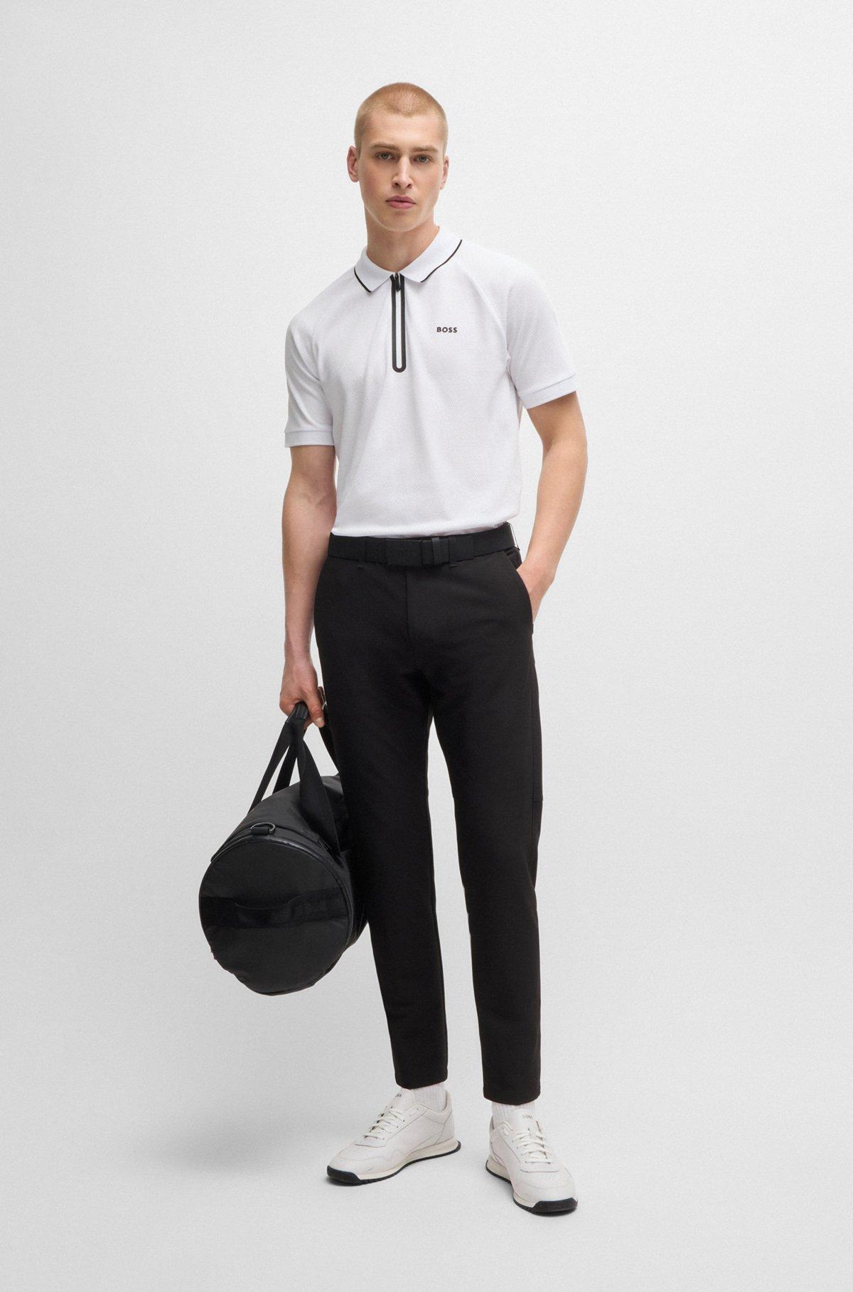 Structured-cotton polo shirt with contrast logo Product Image