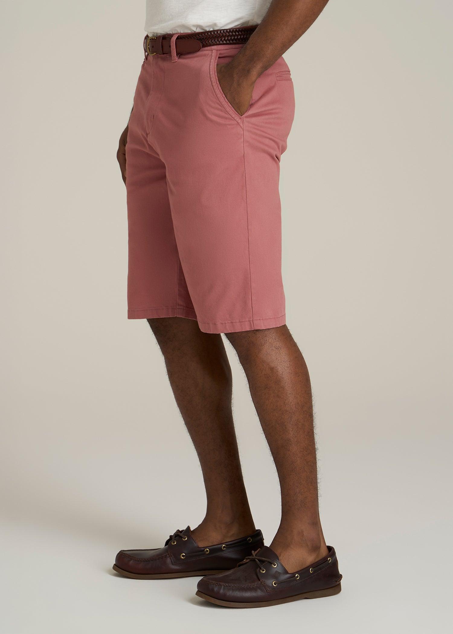 Chino Shorts for Tall Men in Withered Rose Product Image