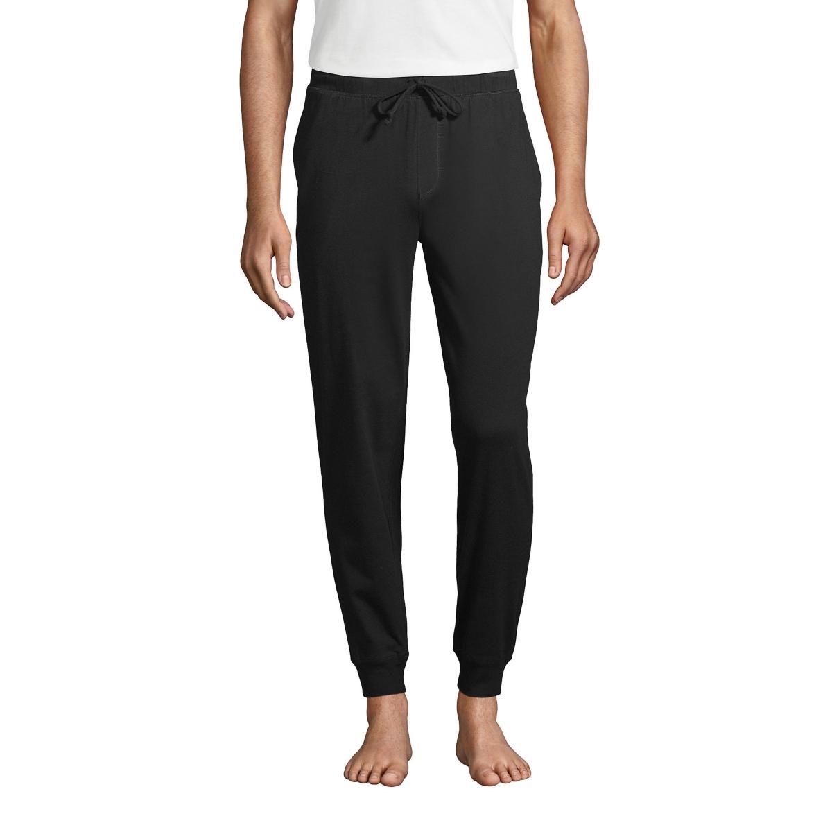 Men's Lands' End Knit Jersey Joggers, Size: Medium, Pale Grey Blue Product Image