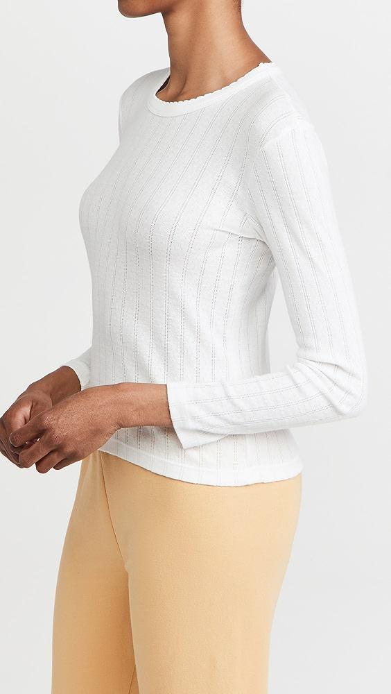 Leset Pointelle Slim Fit Top | Shopbop Product Image