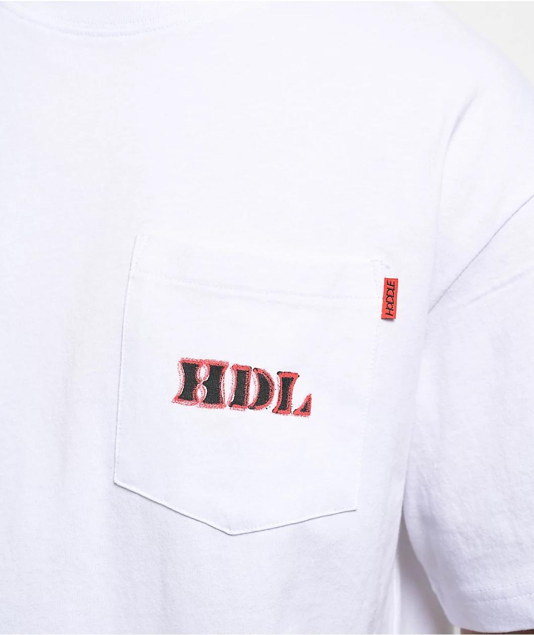 Hoddle Thunderdome White Pocket T-Shirt Product Image