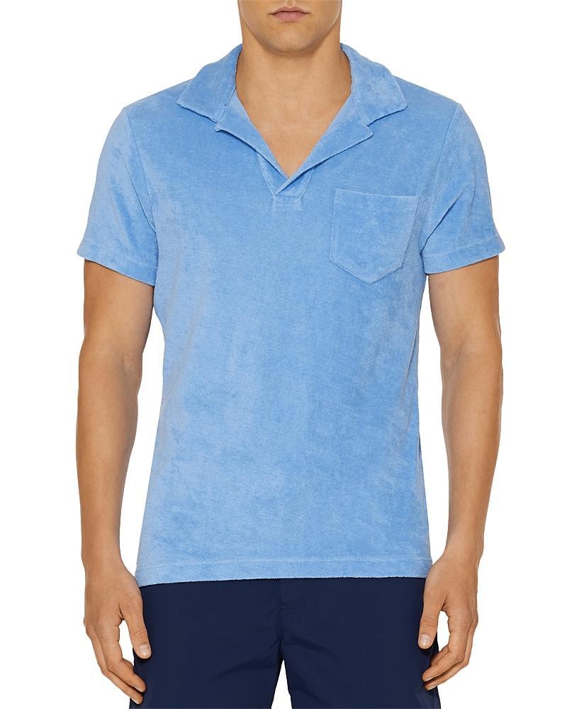 Orlebar Brown Cotton Terry Solid Tailored Fit Polo Shirt Product Image