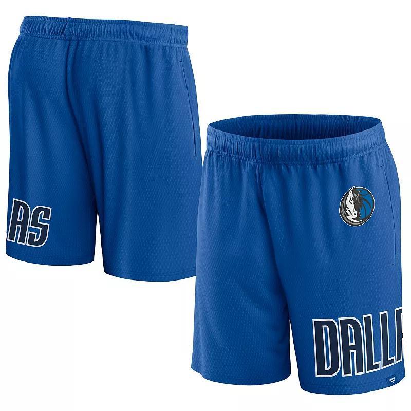 Men's Fanatics Branded Royal Dallas Mavericks Free Throw Mesh Shorts, Size: Small, Blue Product Image