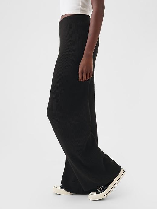 CashSoft Shaker-Stitch Sweater Pants Product Image
