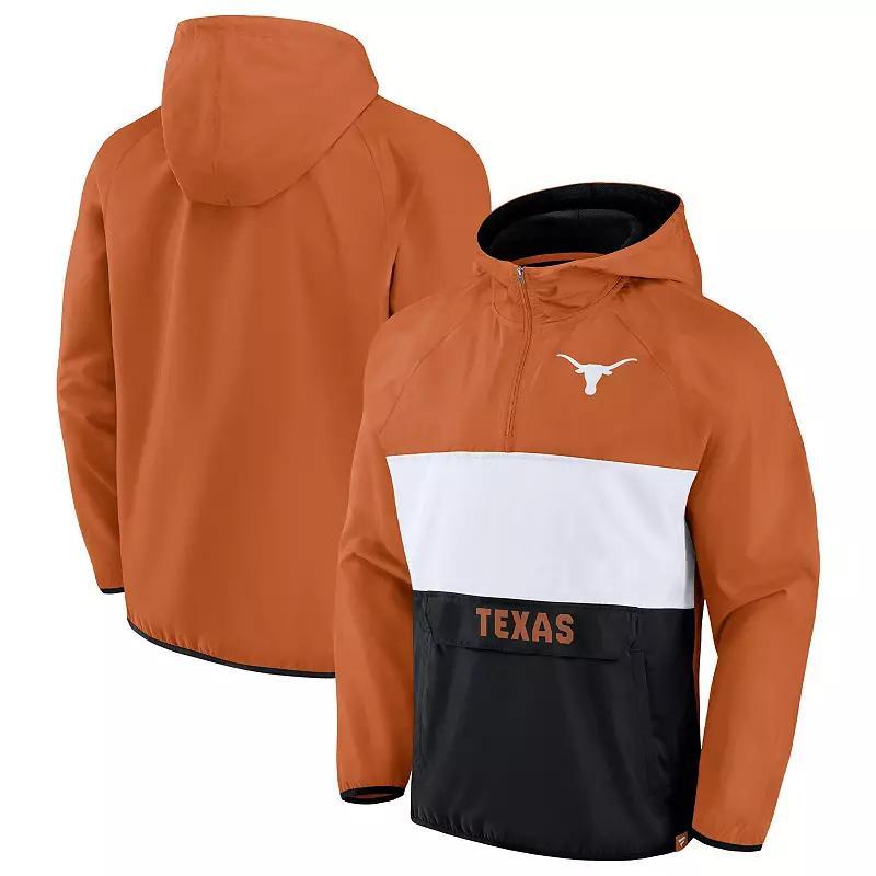 Mens Fanatics Branded Texas Orange Texas Longhorns Victory On Raglan Quarter-Zip Hoodie Product Image