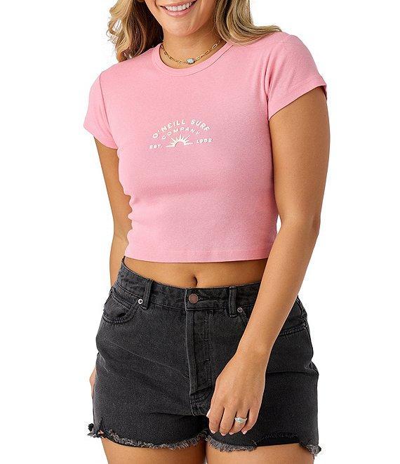 O'Neill Sun Rays Short Sleeve Cropped T-Shirt Product Image