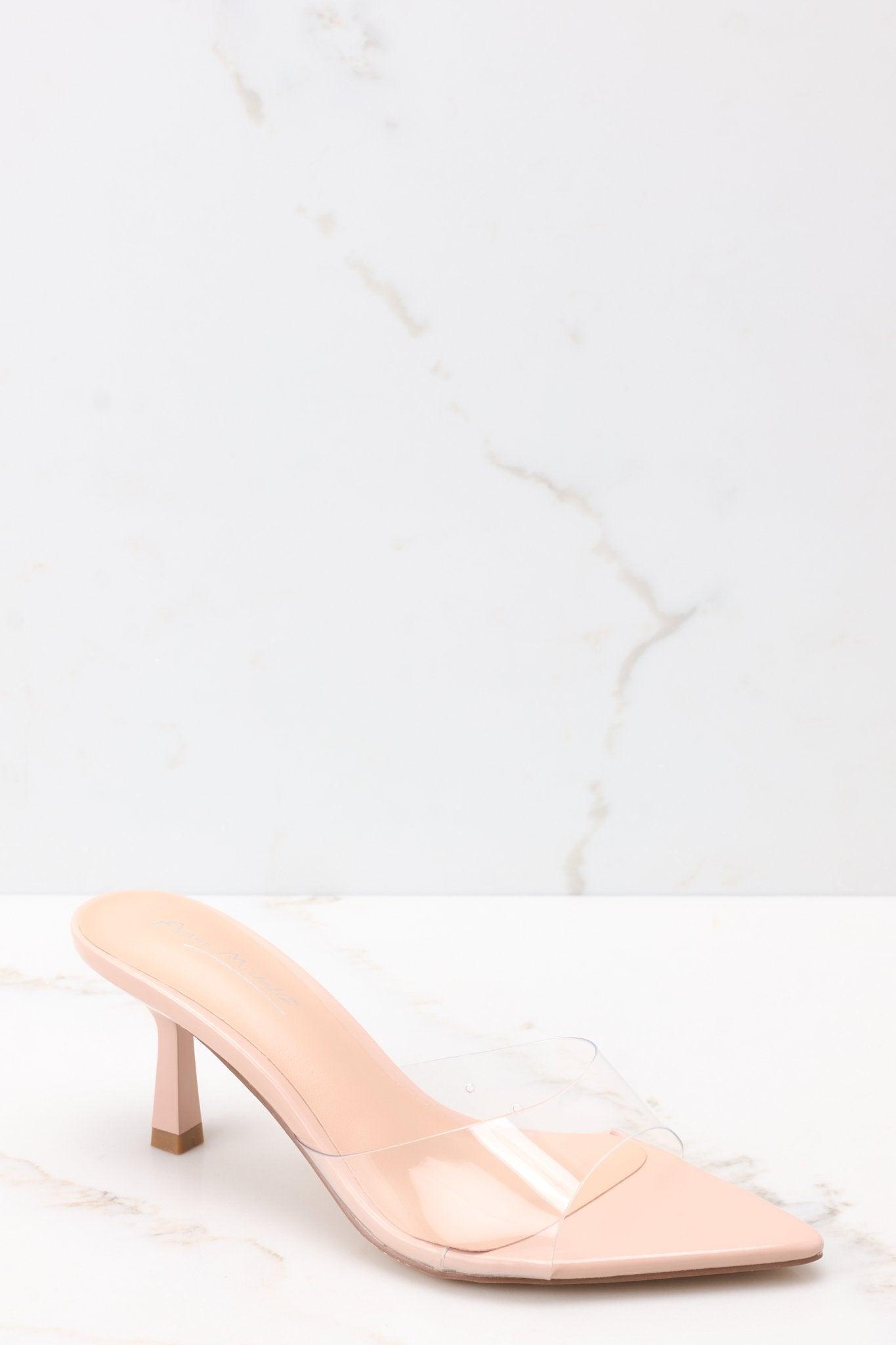 Path To Greatness Clear Kitten Heel Sandals Product Image