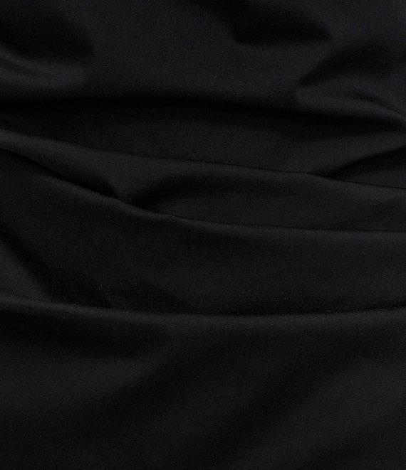 DKNY by Donna Karan Square Neck Sleeveless Ruched Poplin Midi Dress Product Image