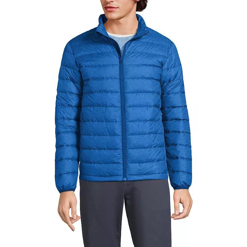 Men's Lands' End Wanderweight Down Mockneck Puffer Jacket, Size: XXL, Radiant Blue Product Image