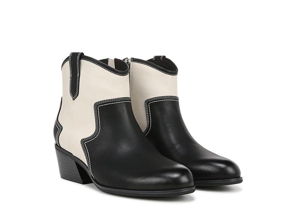 Dr. Scholl's Lasso Women's Western Ankle Boots, Size: 6, Black Off White Product Image