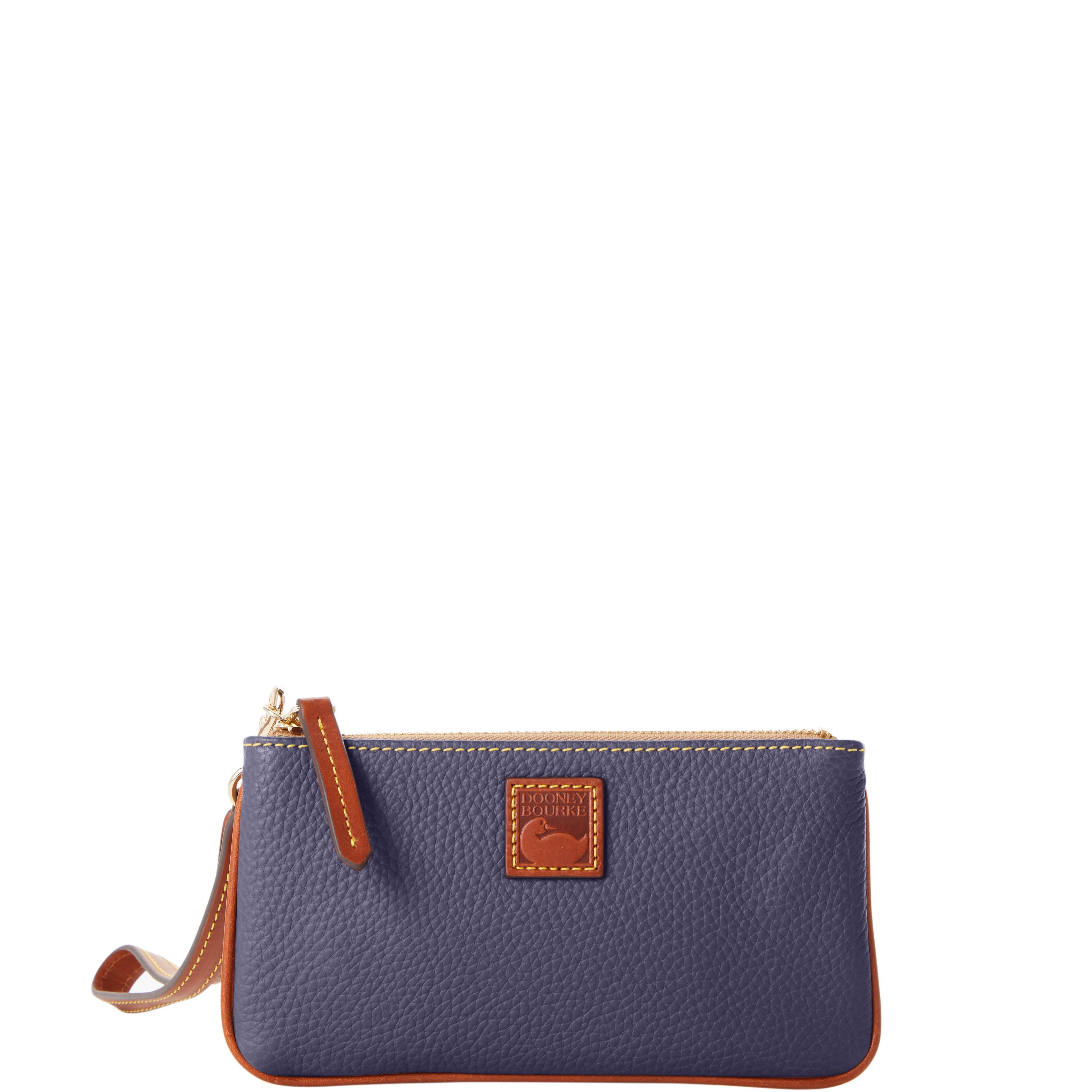 Dooney & Bourke Womens Pebble Grain Medium Leather Wristlet in Wine Product Image