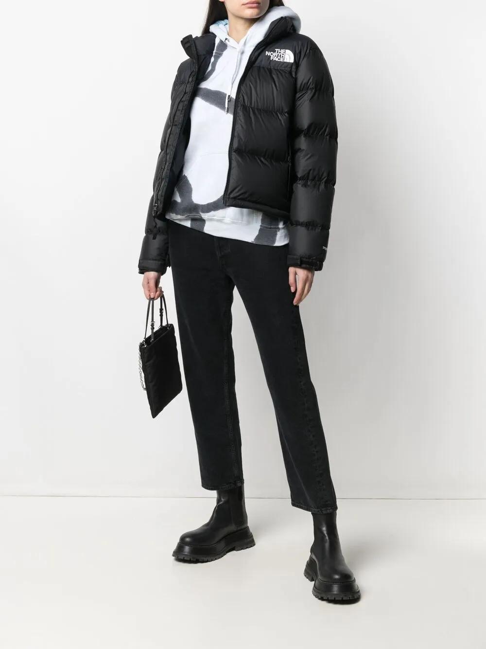 embroidered-logo puffer jacket  Product Image