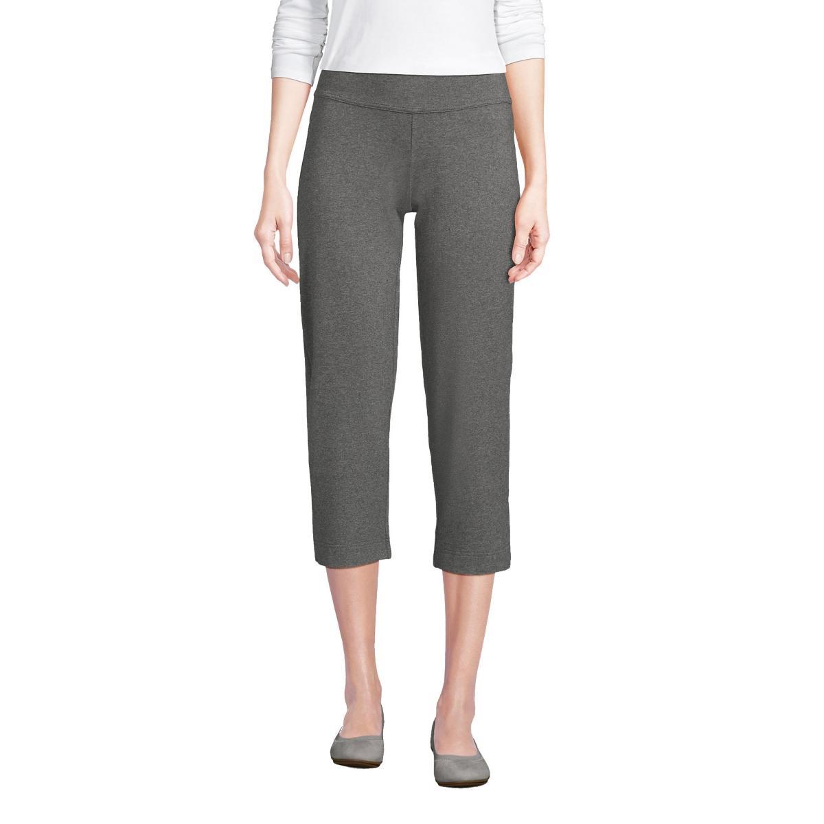 Women's Lands' End Starfish Straight-Leg Pull-On Crop Pants, Size: Small Tall, Black Product Image