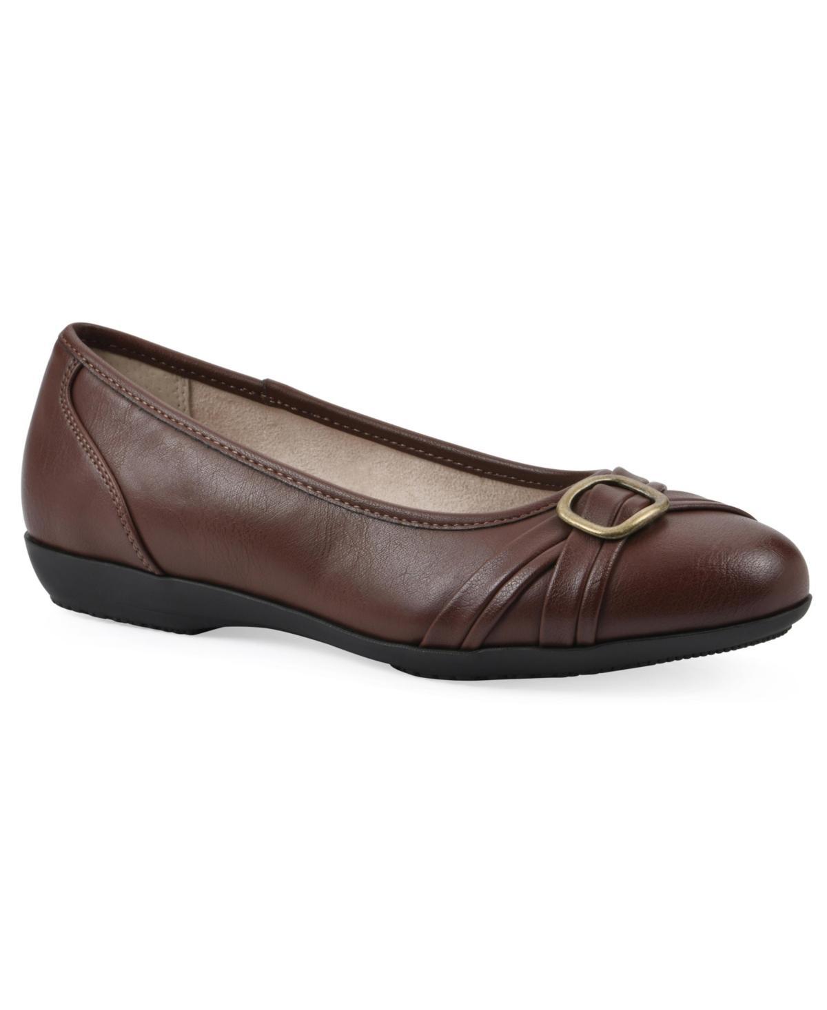 Cliffs by White Mountain Calming Women's Ballet Flats, Size: 7.5 Wide, New Blue Smo Product Image