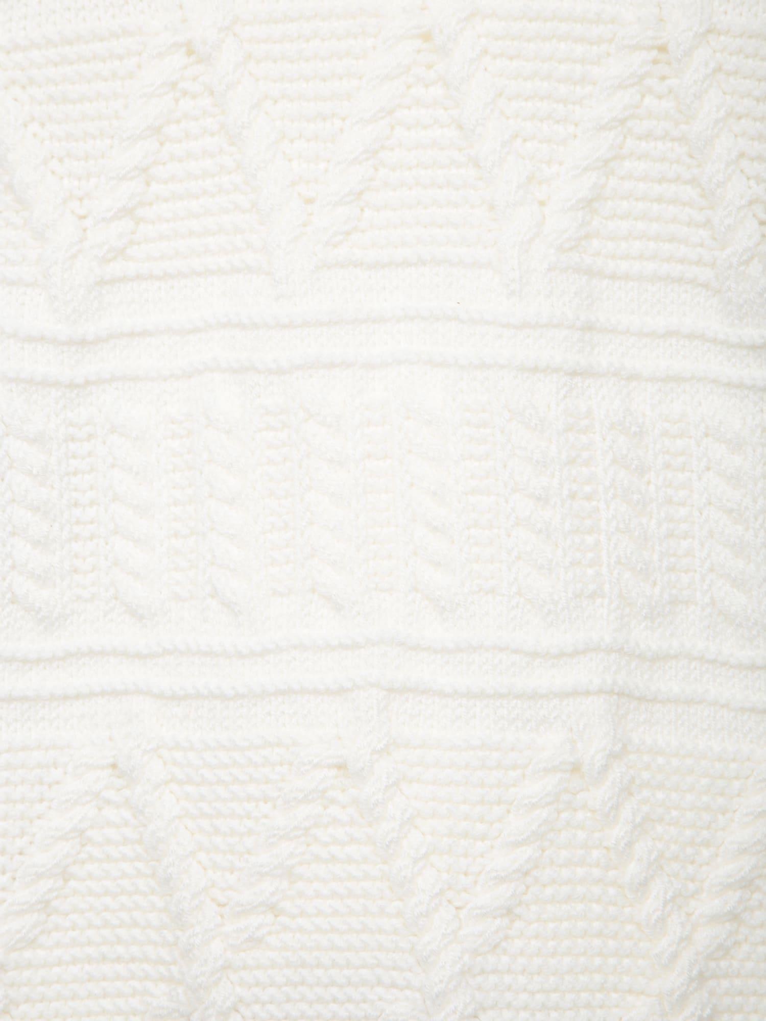 ZEGNA Crewneck Cable In White Product Image