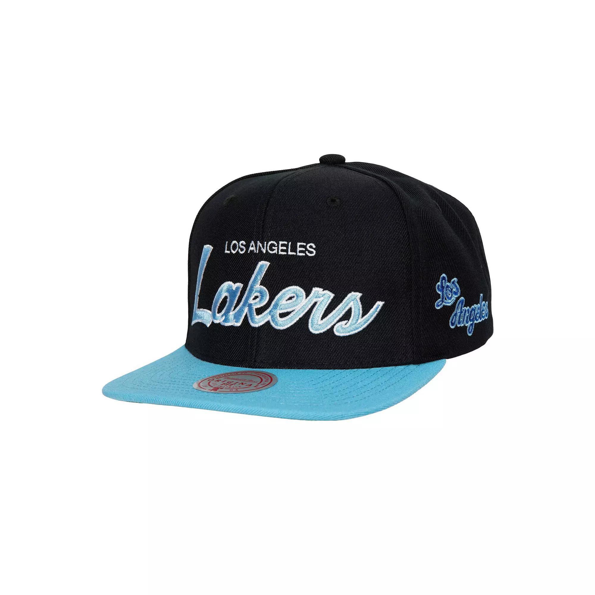 Mens Mitchell & Ness Los Angeles Lakers Hardwood Classics MVP Team Script 2.0 Snapback Hat Product Image