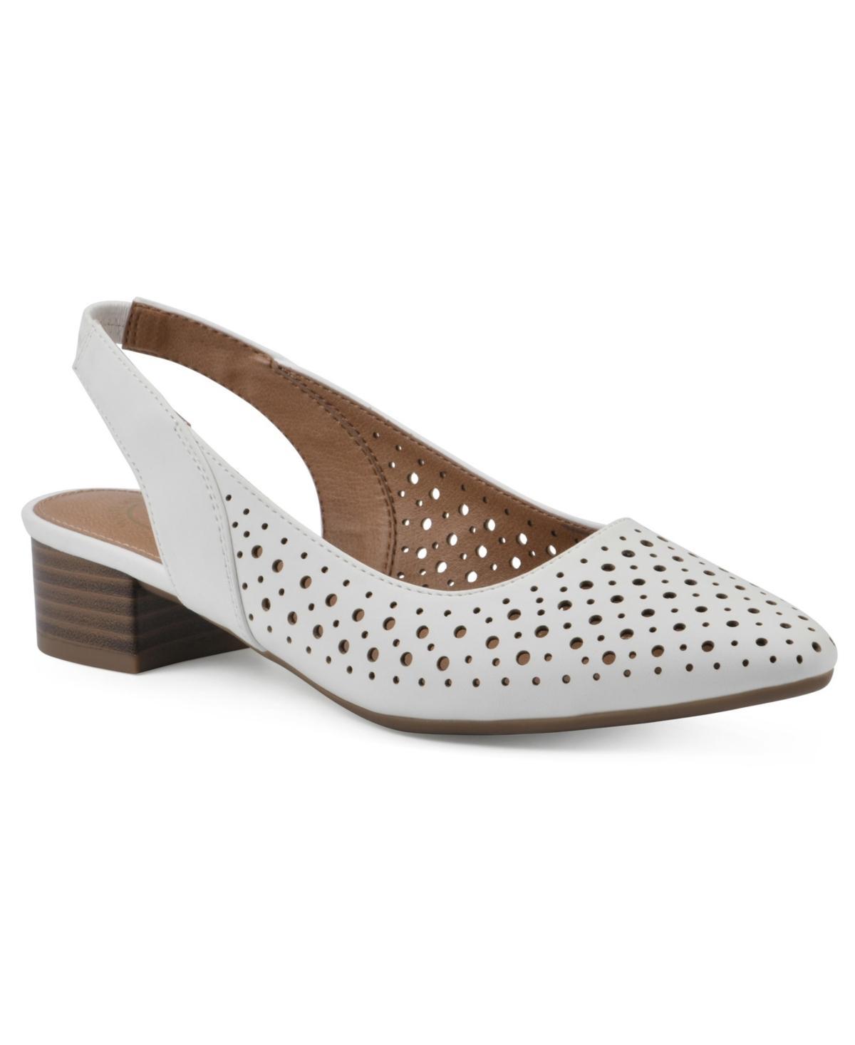 White Mountain Womens Boronic Block Heel Slingbacks Product Image