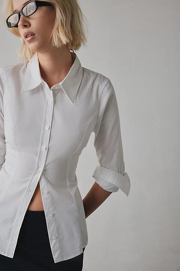 Urban Outfitters UO Leilani Slim Button Up Shirt Top Womens at Urban Outfitters Product Image