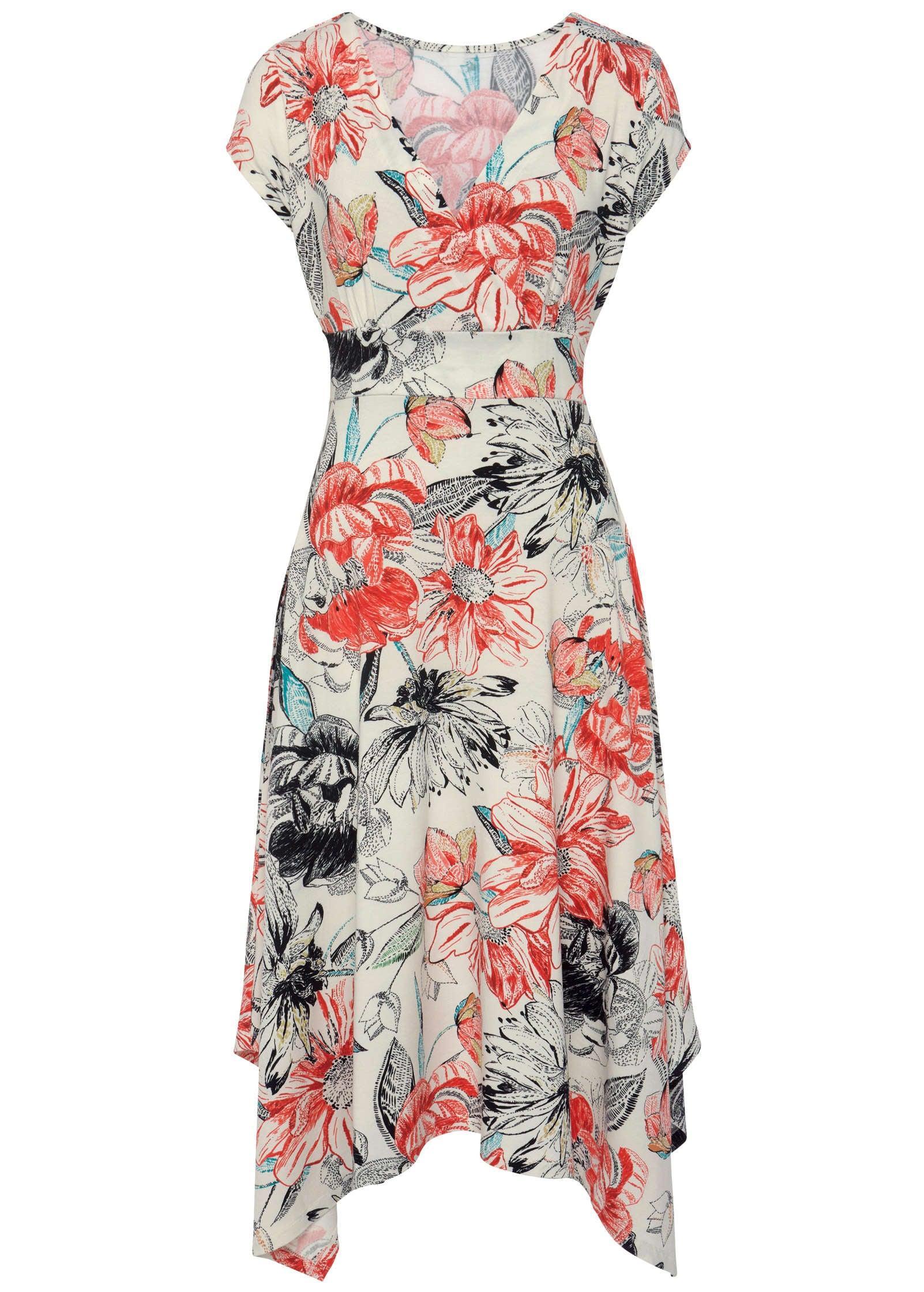Wrap Midi Dress - Red Multi Product Image
