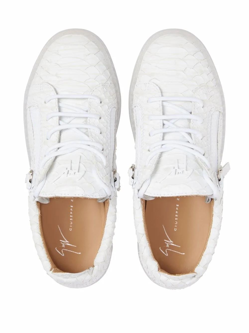 Gail snakeskin-textured sneakers Product Image