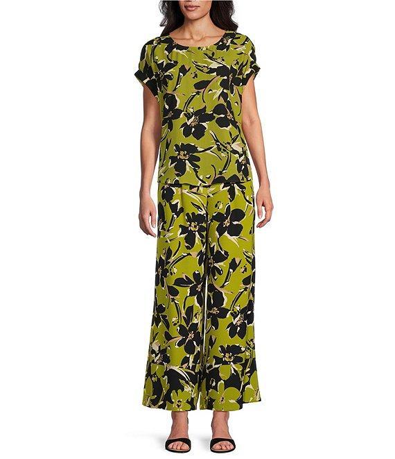 Investments Woven Short Cuff Sleeve Novelty Top Product Image