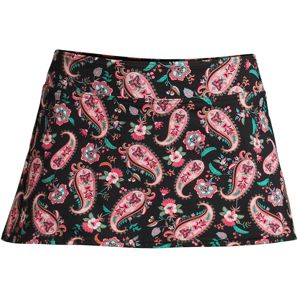Women's Lands' End UPF 50 Mini Swim Skirt, Size: 4, Blue Ditsy Floral Product Image