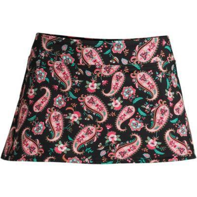 Women's Lands' End UPF 50 Mini Swim Skirt, Size: 4, Blue Ditsy Floral Product Image