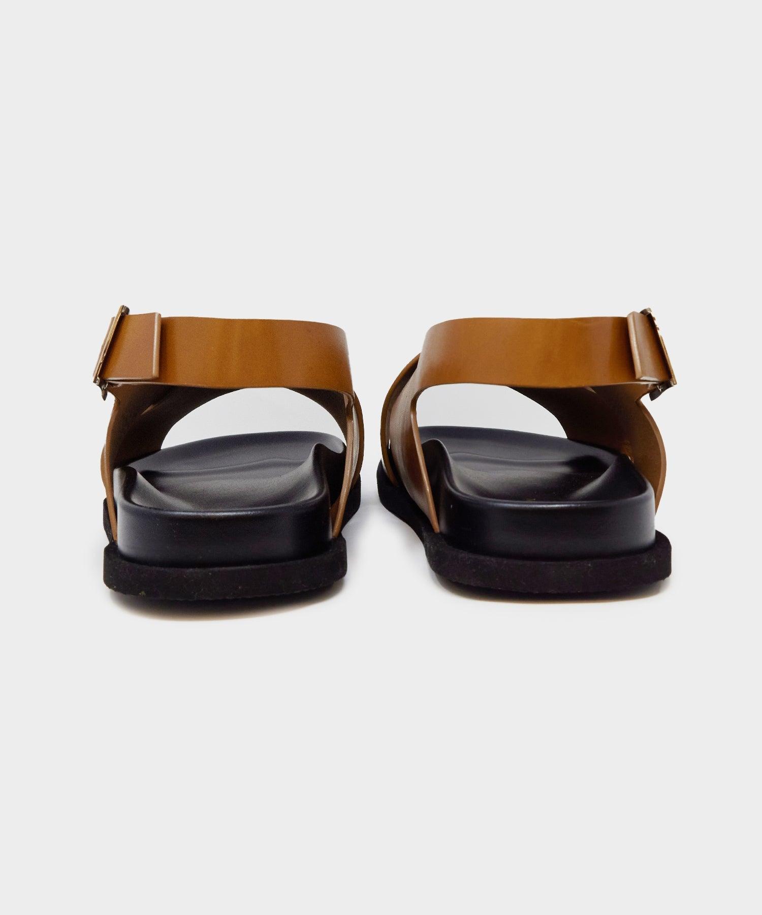 Armando Cabral Manjak Leather Sandal in Caramel Product Image
