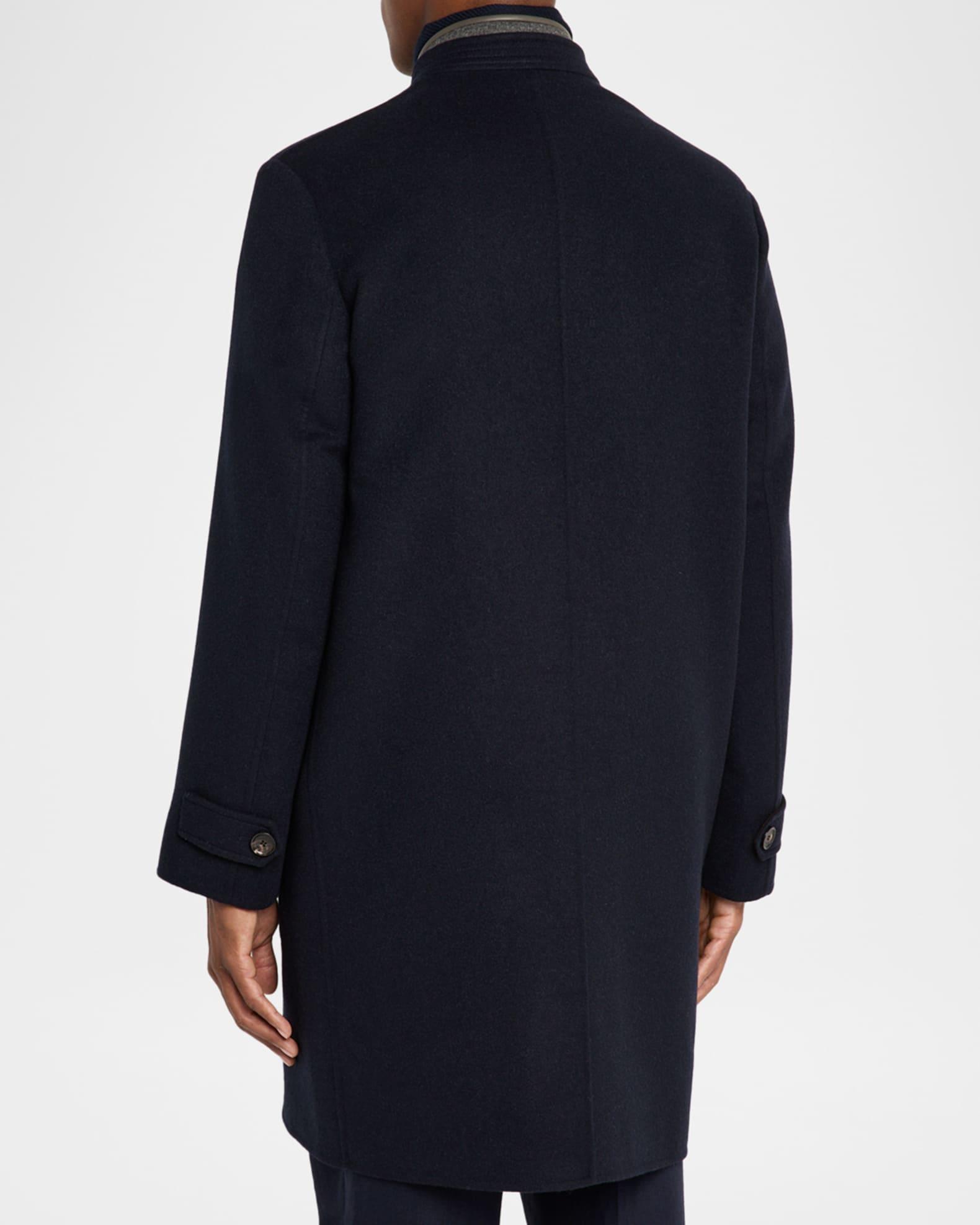Men's Javier Double Knit Cashmere Rain Overcoat  Product Image