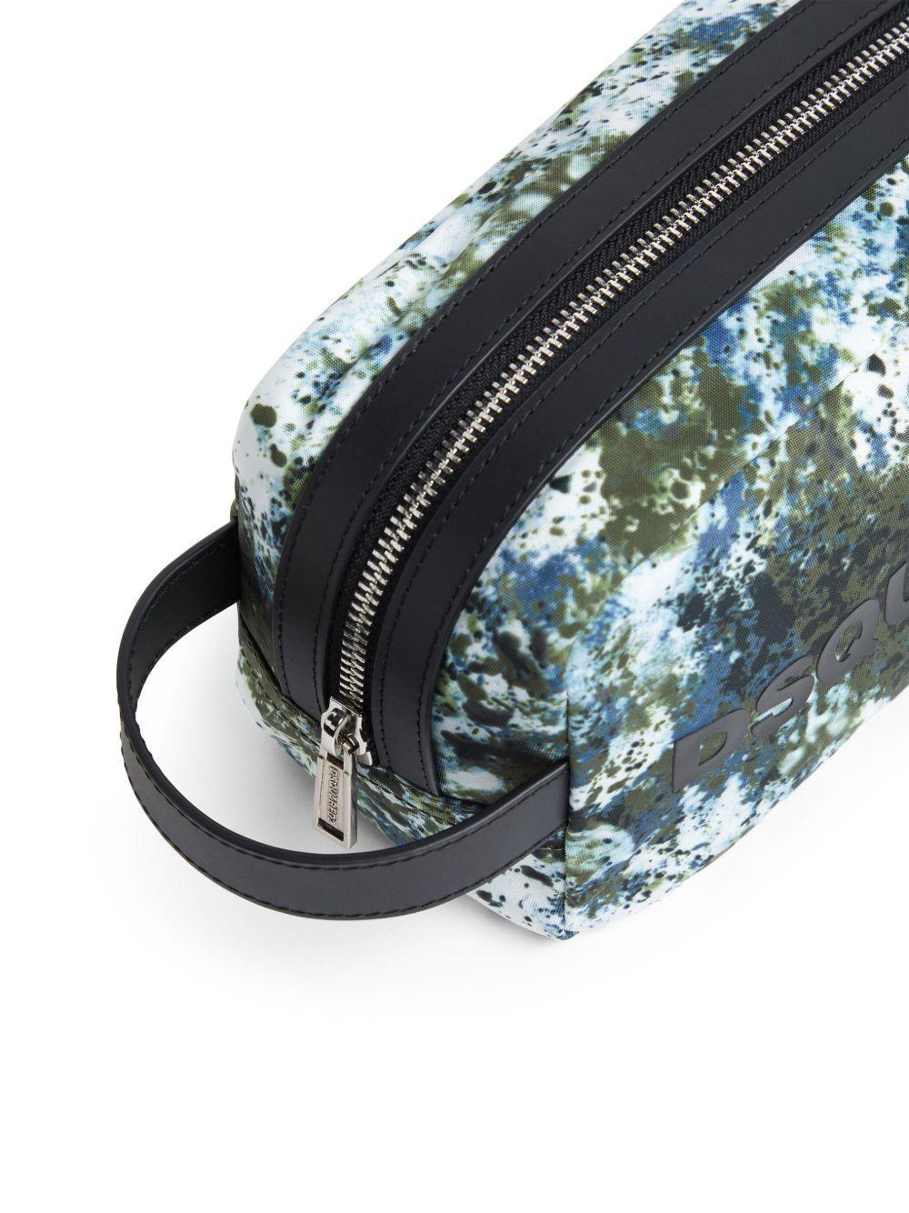 paint splatter-print wash bag Product Image
